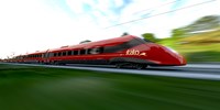 Fast red train