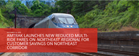 Amtrak launches new reduced multi-ride fares in Northeast region