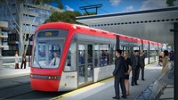 Red, CGI tram image