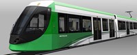 Green metro train