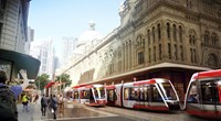 Sydney CBD with trams
