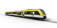 Yellow and grey train