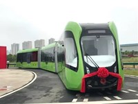 Green trackless train