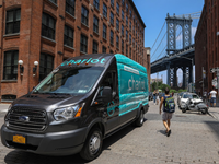 Black shuttle van in New York