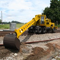 Gradall Rail Maintenance Machines achieve extra productivity and mobility