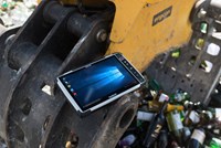 Handheld computer on rail machine