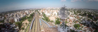 View of the city pf Buenos Aires and a major train station