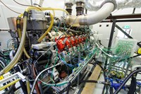 Gas engine on testbench