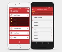 Justride app open on smart phone