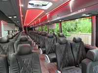 Interior of a fancy bus