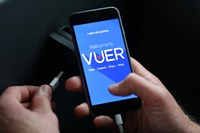 National Express Vuer App open on phone