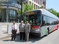 Bus in front of the USDOT building