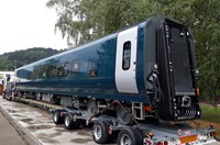Blue train carriage