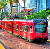 Red tram