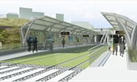 CGI light rail station