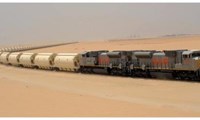 Train in desert