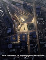 Aerial CGI view of Belfast Transit Hub
