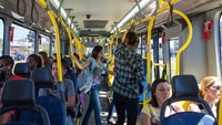 People on a busy bus