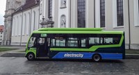 Green, electric bus