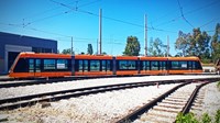 The Alstom Citadis X05 tramway for Attiko Metro in Athens, Greece