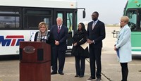 US transportation secretary announces $423M for bus infrastructure