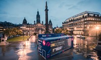 The first vehicle off the production line was turned into the world’s largest model bus display