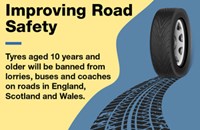 Government bans old coach, bus and lorry tyres to improve road safety