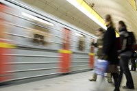 Underground train platform