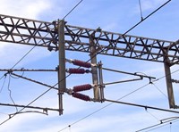 Overhead train powerline